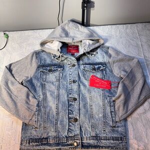 Patrol Jeans Red Label Denim Jacket Hoodie Sleeves NWT Size S